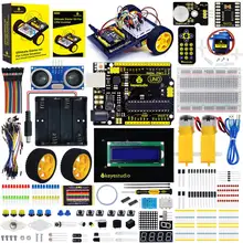 Keyestudio конечный стартер комплект/робот автомобильный комплект для Arduino маленький изобретатель(нулевой обучения робот ардуино