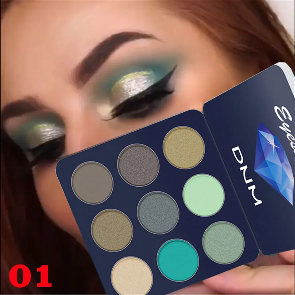 

9 Colors Glitter Eyeshadow Makeup Pallete Matte Eye shadow Palette Shimmer and Shine Diamond Eyeshadow Powder Pigment Cosmetics