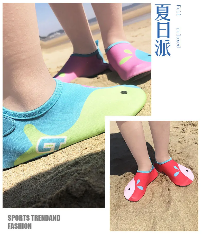 Kids Water Shoes Quick Drying Swim Pool Footwear Outdoor Barefoot Aqua Socks For Beach Home Floor Children Unicorn Slippers
