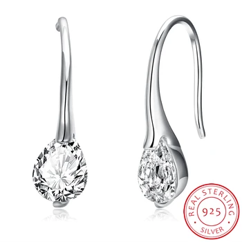 

INALIS 925 sterling silver wedding women's hanging diamond popular crystal Drop earrings pendants jewelry for women for a girl