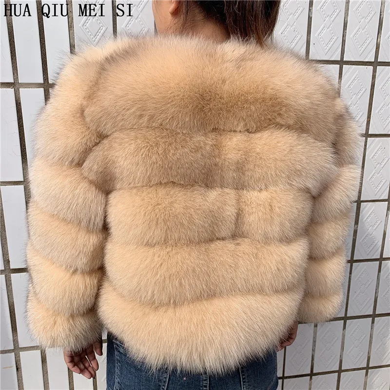 Natural fur fox fur coat women's winter jacket fur coat fur natural jacket high quality natural fox fur jacket real fox fur coat down parka women