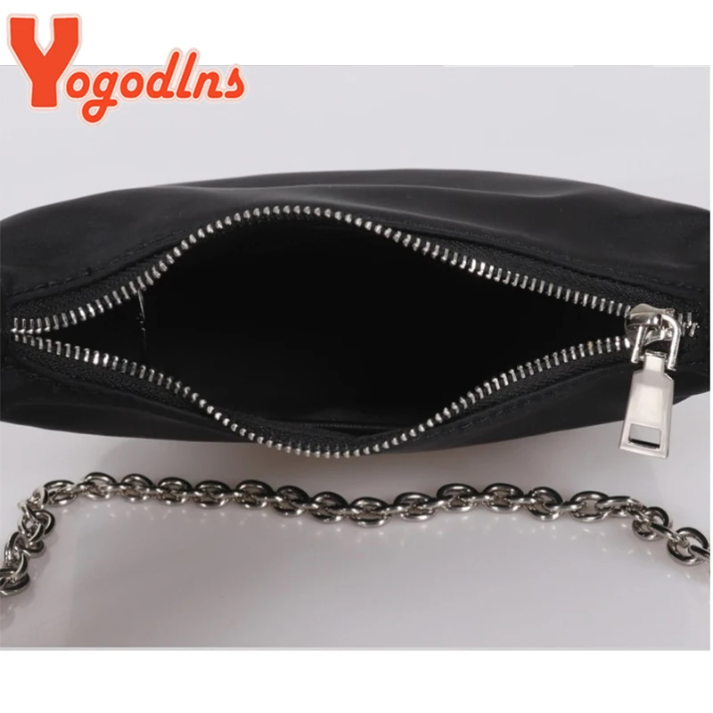 2023 New Nylon Three-in-One Bag Combination Shoulder Crossbody Bag Underarm Bag Chain Small Satchel Women's Casual Nylon Cloth S