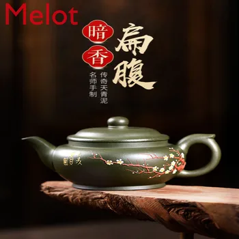 

Yixing Purple Clay Teapot, Famous Pure Handmade Teapot Home Use Set Tea Set, Soup Zhiming Teapot