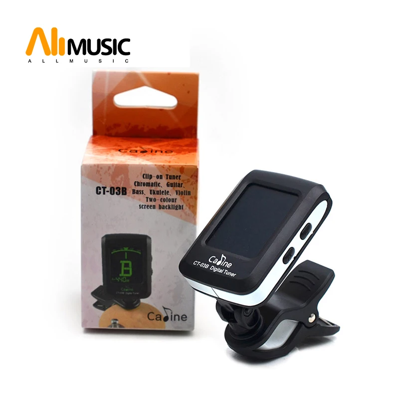 

Caline CT-03B Multifunctional Electric Acoustic Guitar Tuner Digital Tuner LCD Clip-On Chromatic Guitar Bass Ukulele Violin