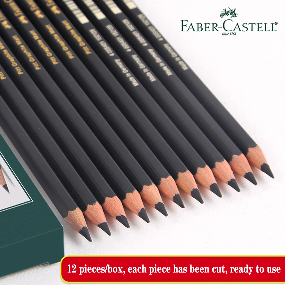 German Faber-Castell PITT Matte Sketch Pencil Drawing Tool Full Set of Professional Art Students Special Sketch Pen 2B-14B уголь в карандаше faber castell pitt® monochrome charcoal soft мягкий