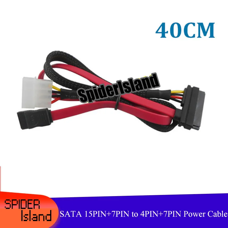 Новое поступление SATA кабель жесткого диска 15Pin + 7Pin к 4Pin IDE питания 40 см данных |