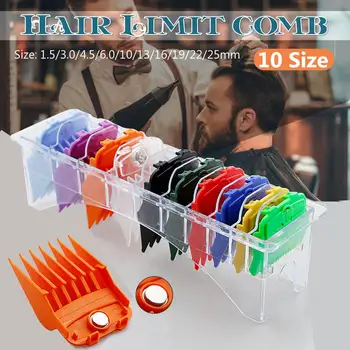

10Pcs/Set Universal Hook Limit Comb Trimmer Clipper Attachment Guide Comb Barber Styling for Electric Hair Clipper Shaver 10 Siz