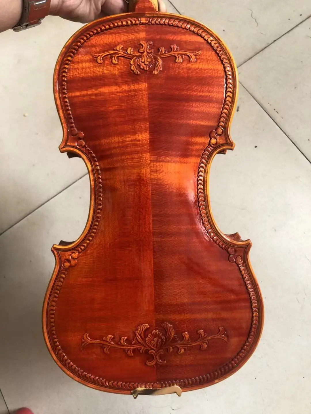 ACTUAL PHOTO AVAILABLE Nice Carved 4/4 Violin Cкрипка 4/4 كمان 바이올린 Hand Made Musical Instrument Keman Free violin case