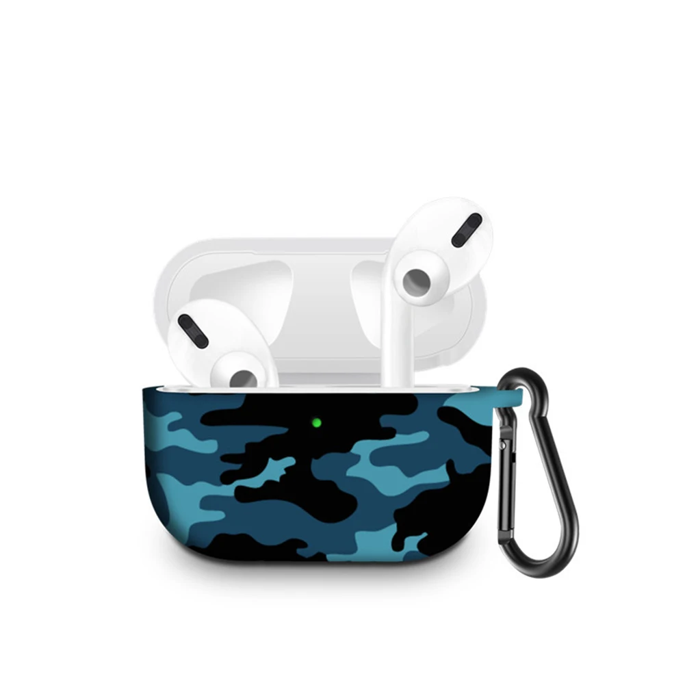 Чехол для наушников с красочным камуфляжным принтом для Apple AirPods Pro, мягкий силиконовый защитный чехол для Bluetooth наушников, аксессуары
