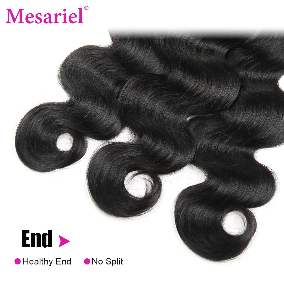 Mesariel, перуанские волнистые волосы, пряди, человеческие волосы, волнистые, натуральные, черные, не Реми волосы для наращивания, 8-30 дюймов, 3/4 пряди