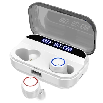 

X11 TWS Wireless Earphones Bluetooth LED 5.0 Headset Mini Earbuds Stereo Waterproof Noise Canceling Headphone White