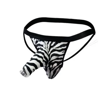 

wholesale low price high quality 5pcs/lots zebra men's sexy T pants G-strings underwear (5.5nv