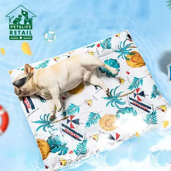 

Summer Dogs Bed Cooling Pet Dog Mat Ice Pad Dog Sleeping Mats For Dogs Cats Pet Kennel Top Quality Cool Cold Silk Bed For Dog