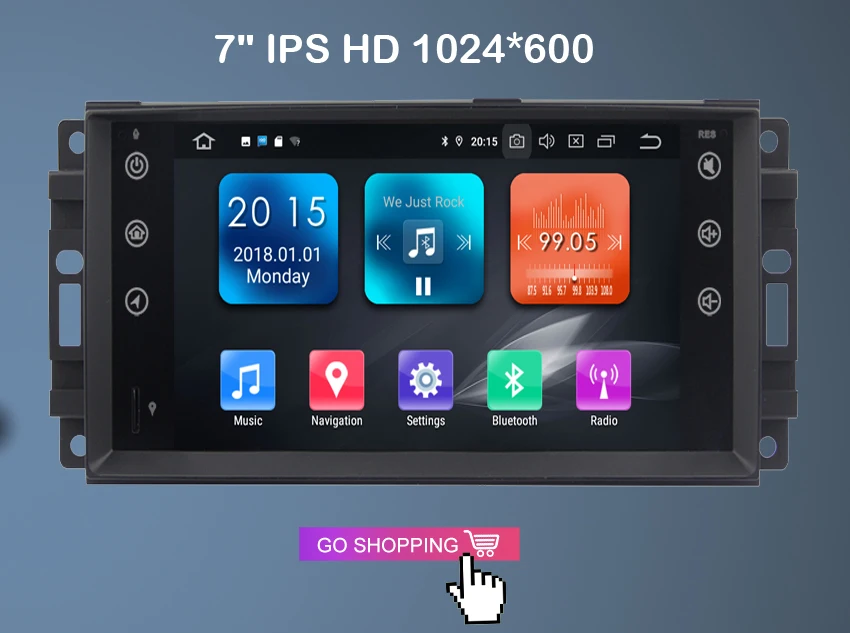 Ips 6," Android 9,0 Восьмиядерный автомобильный Радио dvd-плеер gps навигация для JEEP свобода патриота Wrangler Компас DODGE Chrysler