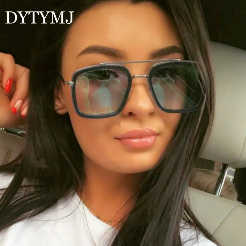 

DYTYMJ Alloy Punk Women Sunglasses Vintage Square Brand Designer Sunglasses Men Retro Classic Gradient Oculos De Sol Feminino