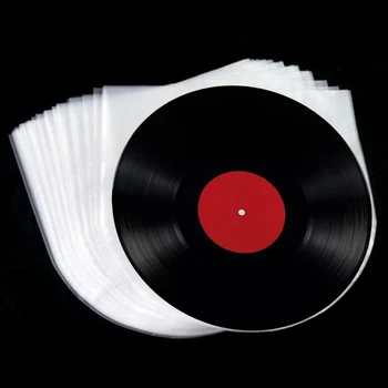 

12 inch Vinyl Record Protecter LP Record Plastic Bags Anti-Static Record Sleeves Outer Inner Plastic Clear Cover Container 100Pc