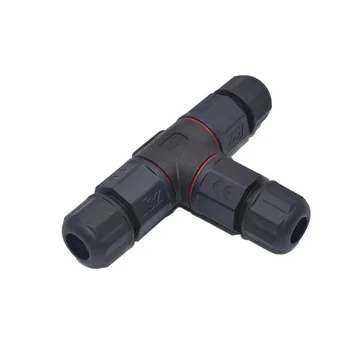 

Waterproof Connector 2 3 4 5 Pin T shape 3-way LED IP68 Adapter Screw Locking Cable Industrial Electrical Wire Connector