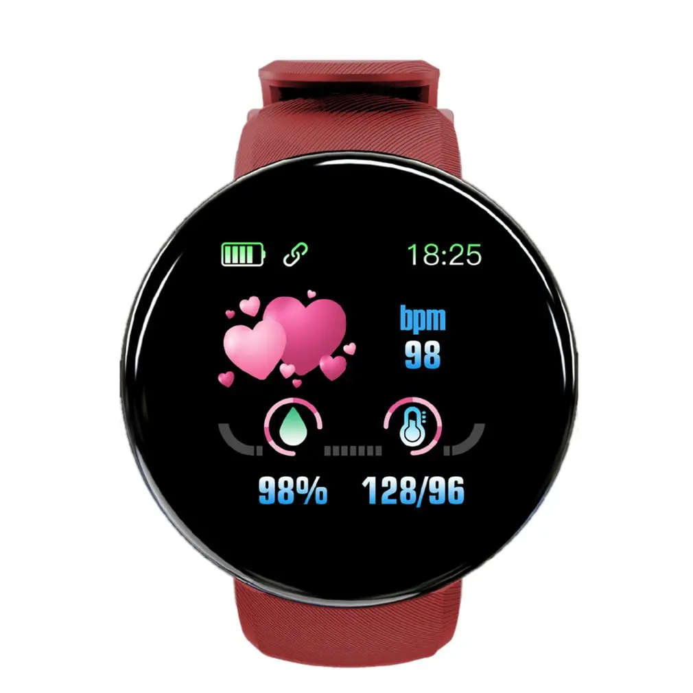 03 D18 Round Screen Smart Ring Color Screen Ring Motometer Walking Sleep Monitoring Heart Rate Motion Ring HOT - Цвет: 03