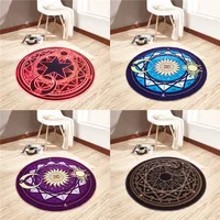 Cartoon Card Captor Sakura Rug Mat Magic Array Carpet Doormat Antislip Plush Princess Creative Handmade Living Room Coffee Table 1