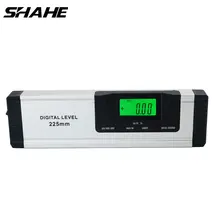 SHAHE Digital transportador Nivel Electrónico con/sin láser de aleación de aluminio de ángulo de inclinómetro nivel de burbuja Digital 225mm