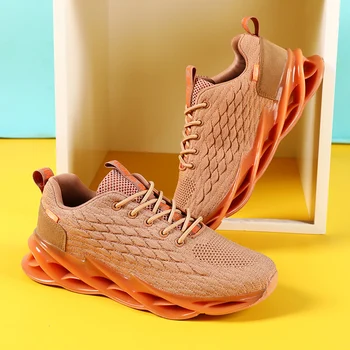 

New Running Shoes Blade Cushioning Sneakers for Men Breathable Sports Shoes Outdoor Athletic Training Walking Sneakers Plus Size
