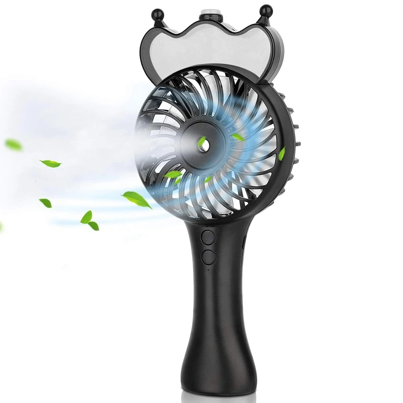 

SANQ Handheld Misting Fan, Portable USB Small Fan with 3 Settings,Facial Steamer-Powerful Rechargeable Battery Fan,Personal Cool