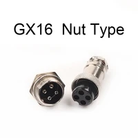 1 ชุด GX16 Nut ประเภทชาย & หญิงขั้วต่อไฟฟ้า 2/3/4/5/6/7/8/9/10 Pin วงกลมการบินปลั๊กสายไฟแผงเชื่อมต่อ 1