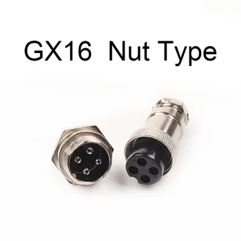 1 ชุด GX16 Nut ประเภทชาย & หญิงขั้วต่อไฟฟ้า 2/3/4/5/6/7/8/9/10 Pin วงกลมการบินปลั๊กสายไฟแผงเชื่อมต่อ 1