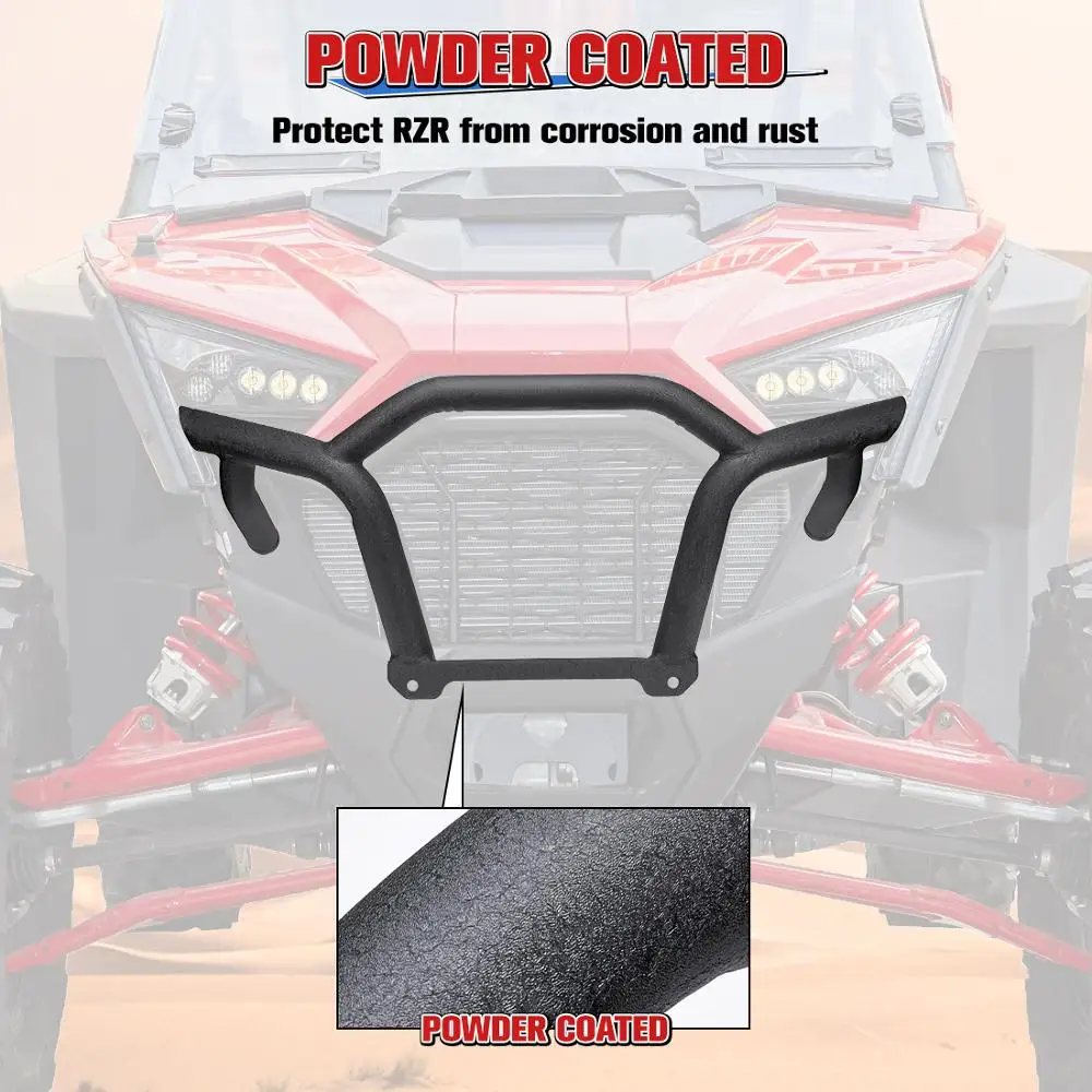 US $198.13 KEMIMOTO UTV Rear Brush Guard Bumper Matte Black Compatible with Polaris RZR PRO XP 4 Premium Ultimate 2020 2021 2883748458