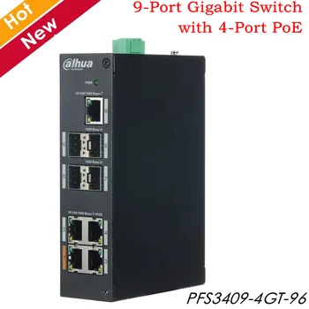 

Original Dahua 9-Port Gigabit Switch with 4-Port PoE Power DC48~57V Industrial Wide Temperature Design PFS3409-4GT-96