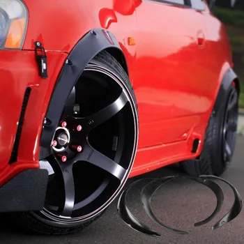 

4Pcs Car Fender Arch Wheel Eyebrow Protect Mudguards Sticker Universal Arch Trim Strip OT197