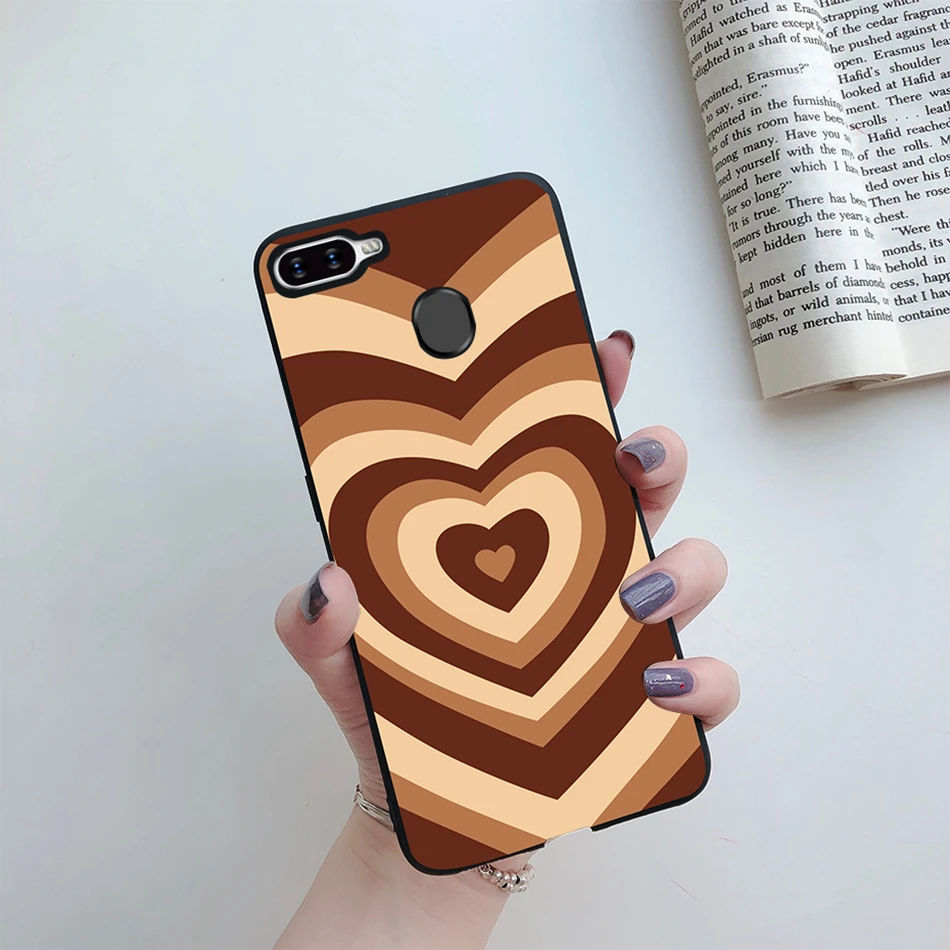 Candy Silicone Cartoon Case For OPPO A5S AX5S A7 2018 AX7 A7N A12 Back Cover Soft Love Heart Phone Cases For OPPO A 12 A 5S Case cases for oppo black