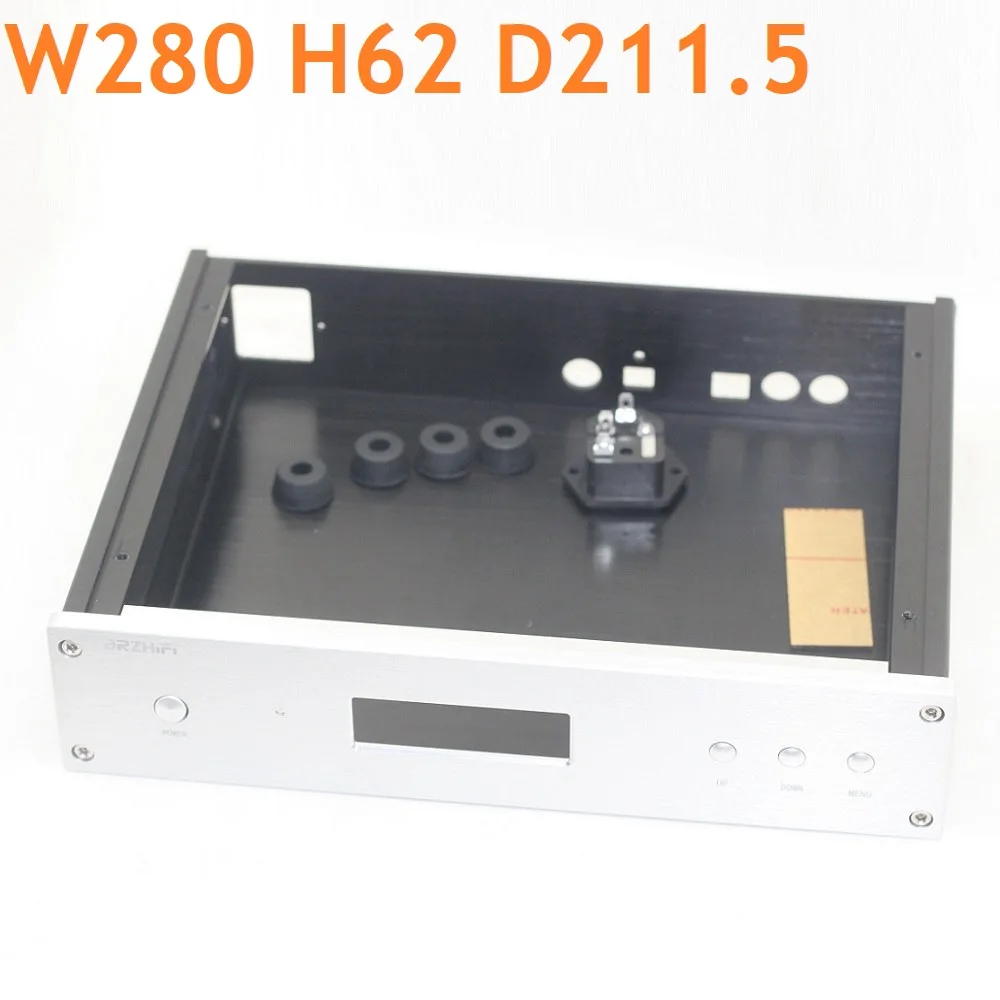 

DIY Home Audio Music Box Power Amplifier Hi-End Aluminum Chassis DAC Decoder Enclosure Preamplifier Headphone Amp W280 H62 D211