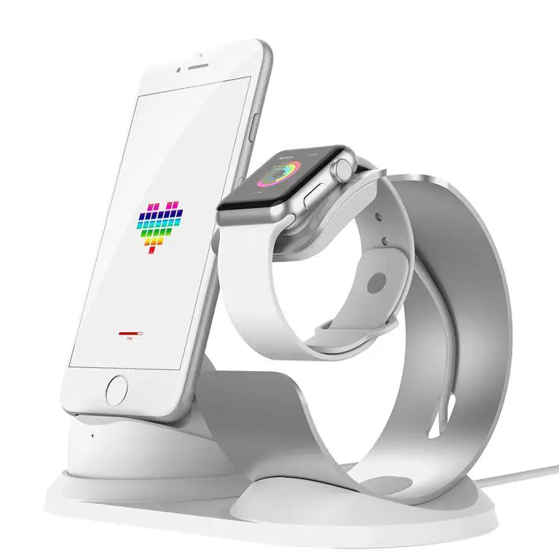 Беспроводное зарядное устройство для Apple Watch подставка держатель iPhone X Xs Max XR 8 7 6 Plus