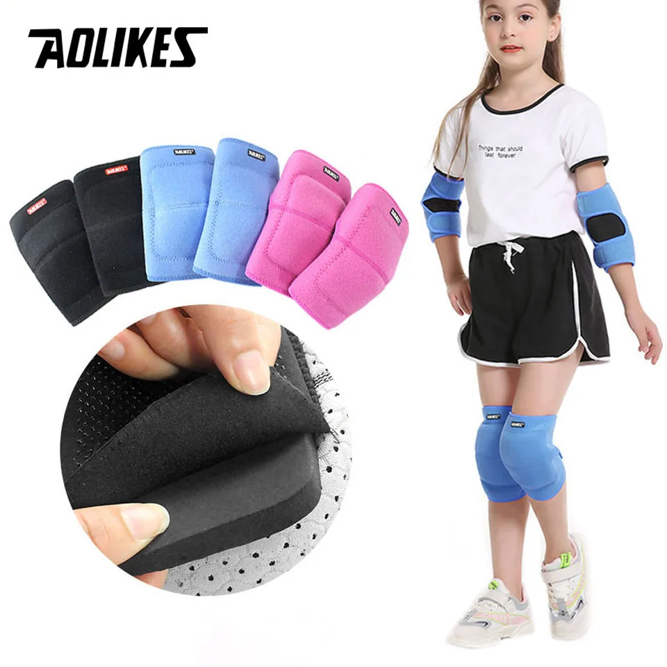 

AOLIKES 1 Pair Kids Dance Volleyball Tennis Knee Pads Baby Crawling Safety Knee Support Sport Kneepads Children Knee Protection