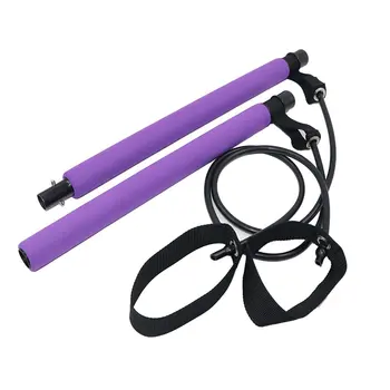 

Multifunctional Pilates Bar with Resistance Band Yoga Pull Bar for Gym Fitness Bodybuilding Training Sports