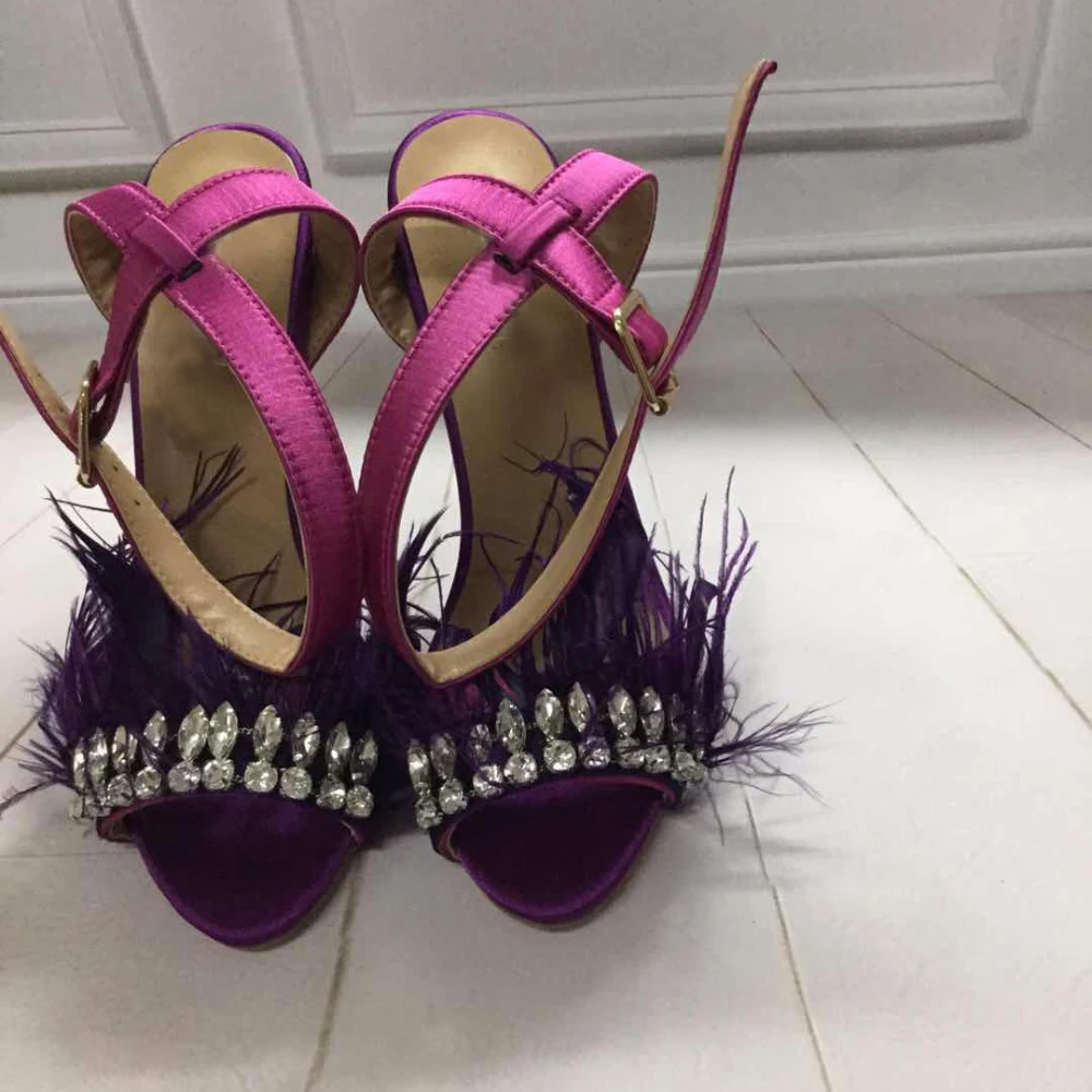 Пикантные Сатиновые сандалии; женские туфли на тонком высоком каблуке; стразы; свадебные туфли; sandalia feminina