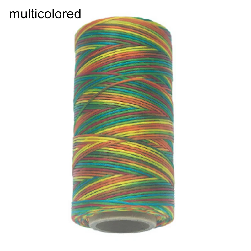 colorful 150D полиэстер DIY ручной работы инструмент для шитья плоский воск нитки для шитья 1 рулон восковой линии износостойкий Воск Веревка Инструмент для рукоделия - Цвет: colorful