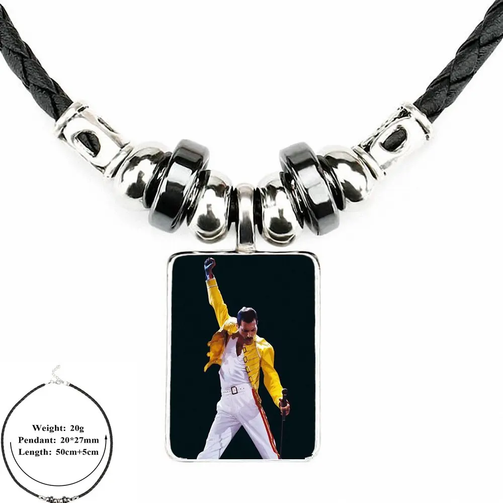 as picture EJ Glaze Coque queen Фредди Меркьюри черная кожаная подвеска-бусы ювелирные изделия с бриллиантами кулон кристалл для женщин подарок для девочек - Окраска металла: as picture
