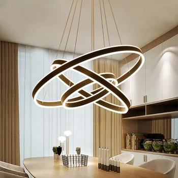

1 modern hanging ceiling lamps wood living room LED pendant lights bedroom industrial lamp luminaire suspendu