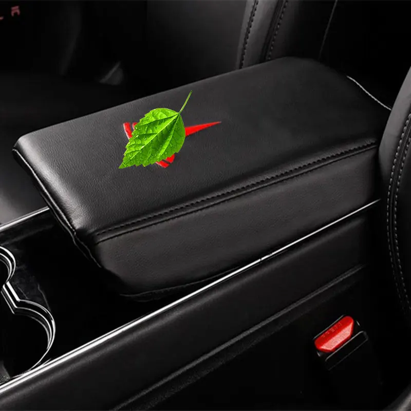 Черный кожаный подлокотник коробка крышка центральный подлокотник коробка крышка для Tesla модель 3