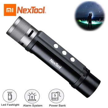 

NexTool 6-in-1 1000lm Dual-light Zoomable Alarm Flashlight USB-C Rechargeable Mobile Power Bank Camping Work Light for Xiaomi