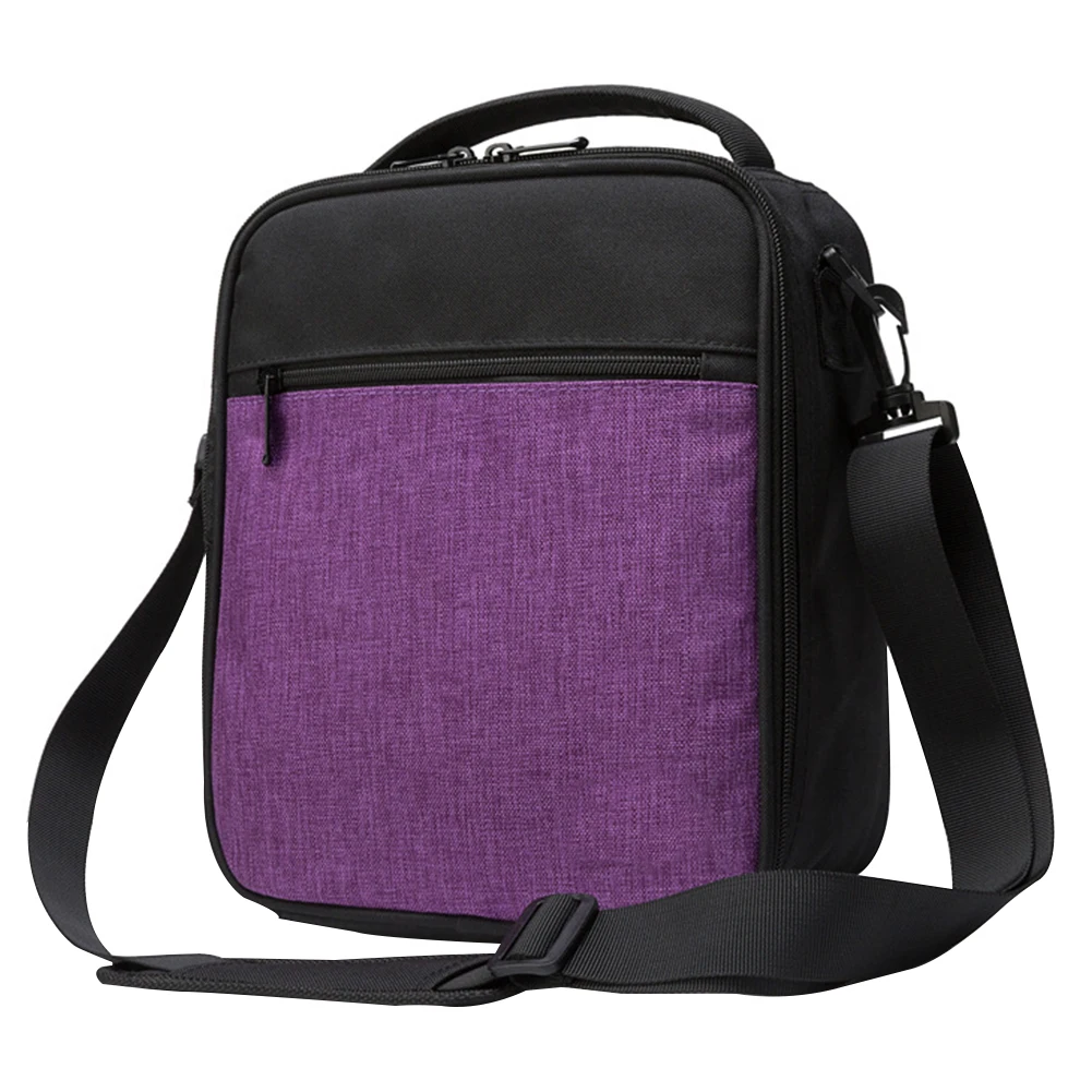 Фиолетовый Picnic Bento Pouch Box Oxford Cloth Insulated Cooler Food Storage Tote Outdoor Fresh Organizer Office Lunch Bag Detachable Strap - Цвет: Фиолетовый