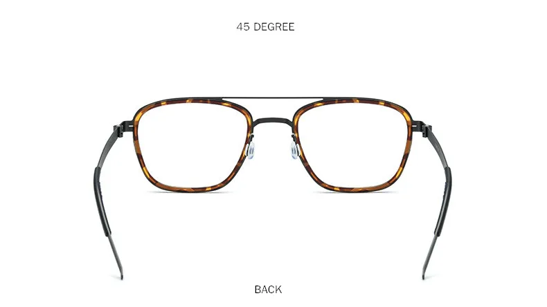 DOFTA сплава очки рамки Для мужчин женские рецепта Eyeglasse ацетат Винтаж квадратный близорукость оправы для очков безвинтовое PJ7006