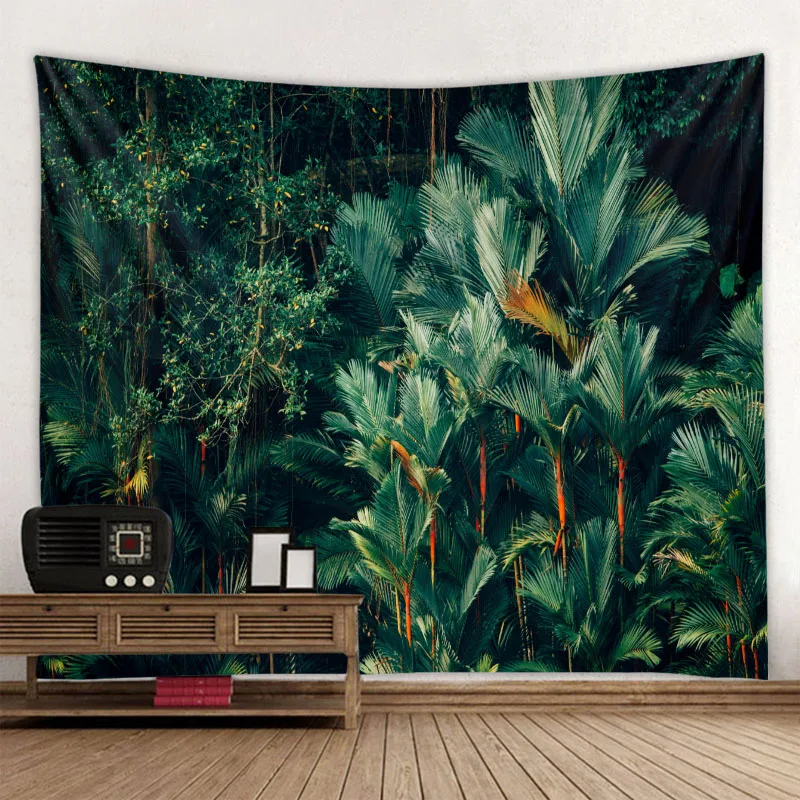 Jungle Tapestry Natural Forest Wall Hanging Hippie Bohemian Mandala Wall Art Home Decor 8 Sizes