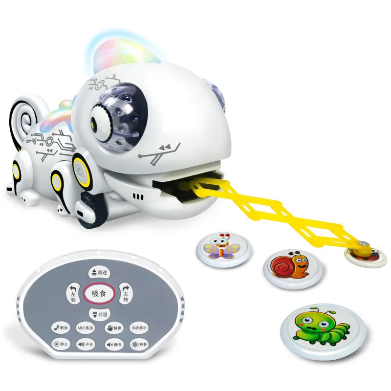 

2250 # Remote Control Smoking Lizard Multi-functional Play House Educational Model Chameleons Eat Insect Lizard
