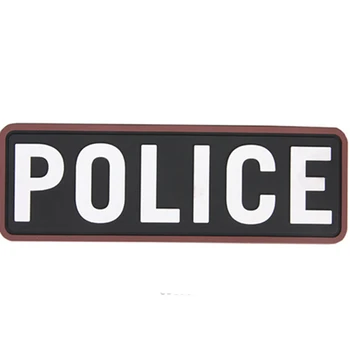 

Emersongear 4PCS PVC Patch POLICE Style Badges Set Tactical Military Airsoft Armband Team Logo Decorative Stick-on Rubber 3D