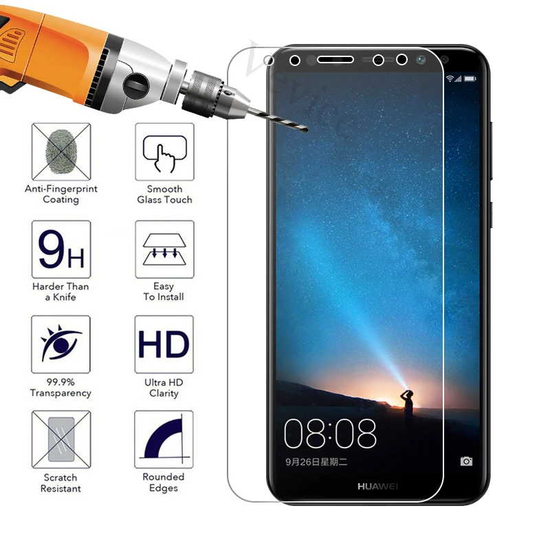 Закаленное стекло для huawei Honor 8 9 Lite mate 20 10 P20 P10 Pro Nova 3e защитные пленки с белым краем