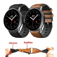 Кожаный+ силиконовый браслет для samsung Galaxy Watch Active 2 44 мм 40 мм Смарт-часы браслет Correa