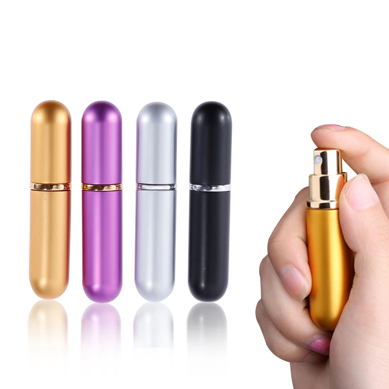 

5ml Mini Portable Aluminum Refillable Perfume Spray Atomizer Bottle Travel Container With Empty Containers Perfume Bottle